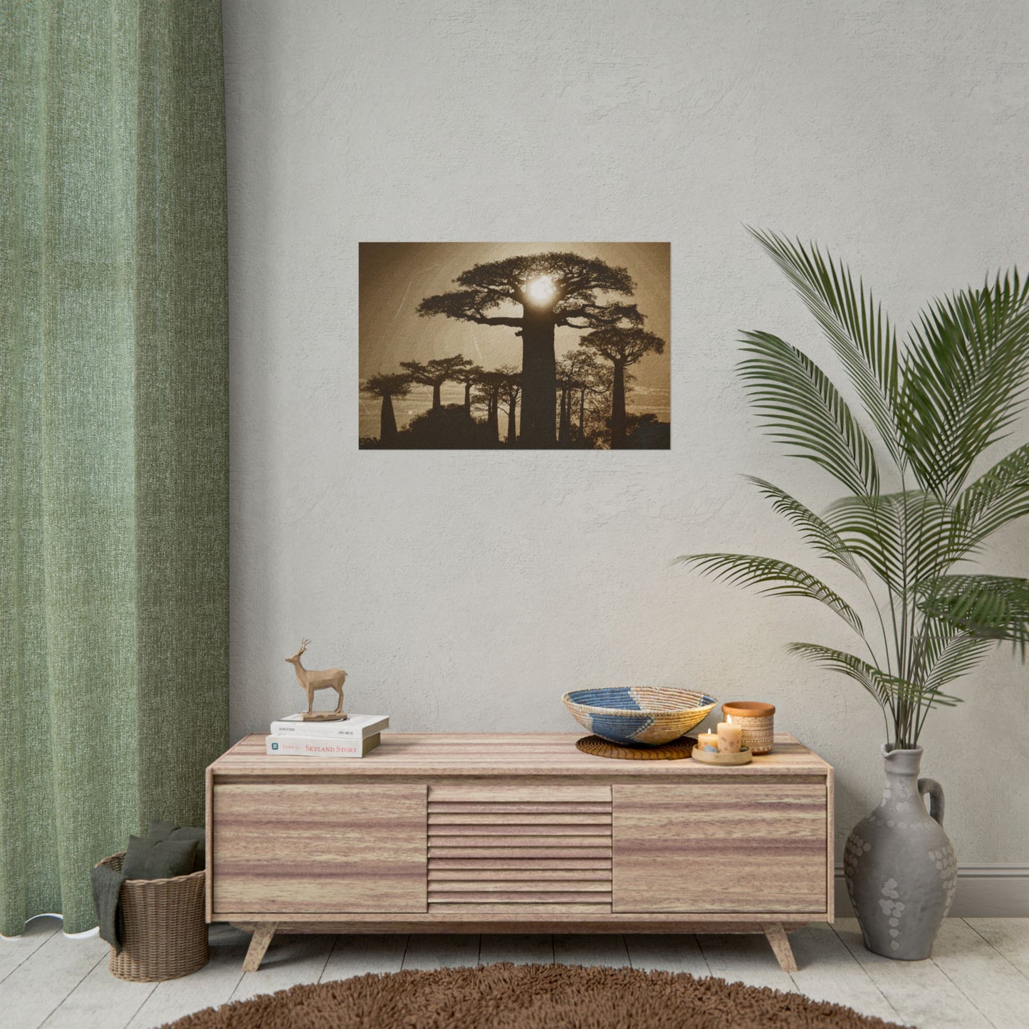 Vintage Baobab Tree Rolled Poster - Nature Wall Art - Perfect for Home Decor