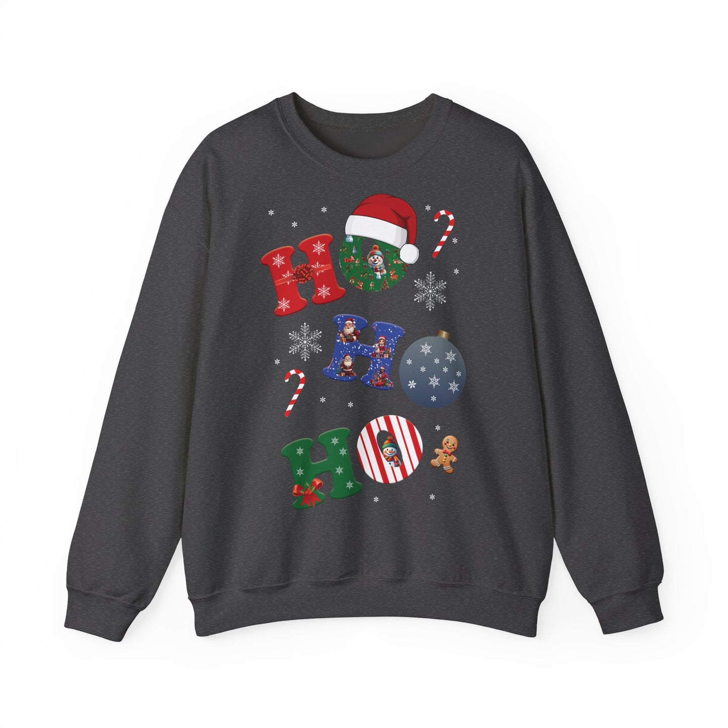 🎄Joy Stacked: A Tower of Holiday Cheer - Festive Crewneck Sweatshirt with Holiday Cheer, Cozy Winter Sweater, Christmas Gift, Unisex Holiday Apparel, Comfortable Loungewear