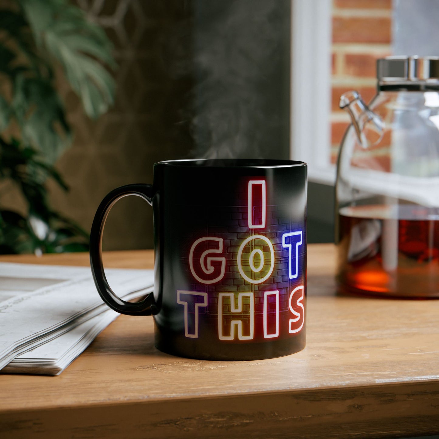 Motivational Black Mug - "I Got This" Coffee Cup for Encouragement, Inspirational Gift, Office Mug, Self-Care, Mindfulness