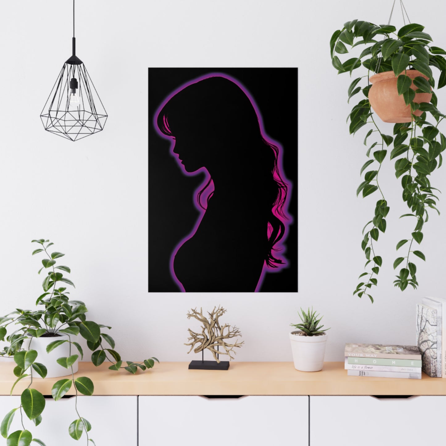 Silhouette Matte Poster | Elegant Wall Art | Home Decor | Glamorous Gift | Modern Aesthetic | Fashion Artwork