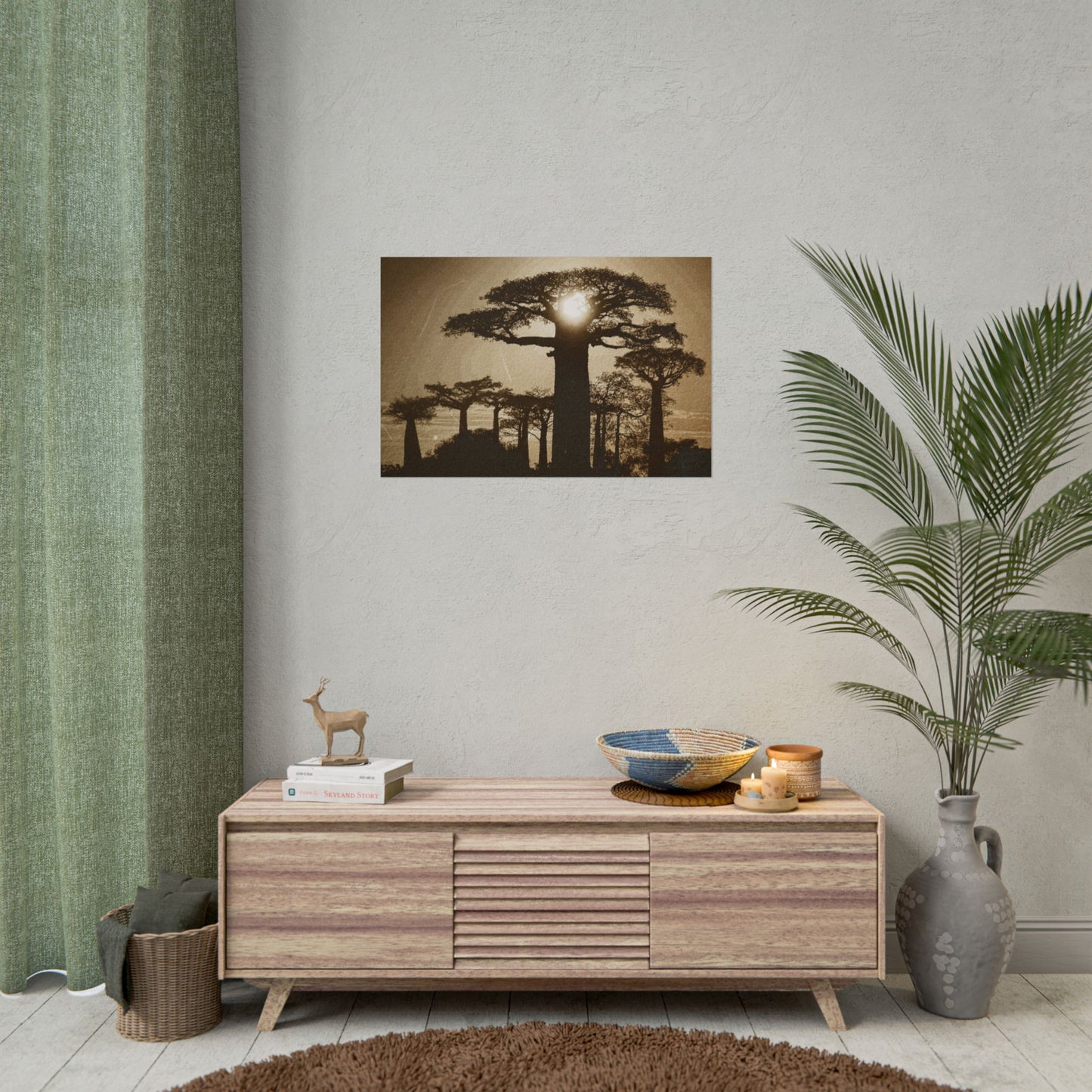 Vintage Baobab Tree Rolled Poster - Nature Wall Art - Perfect for Home Decor