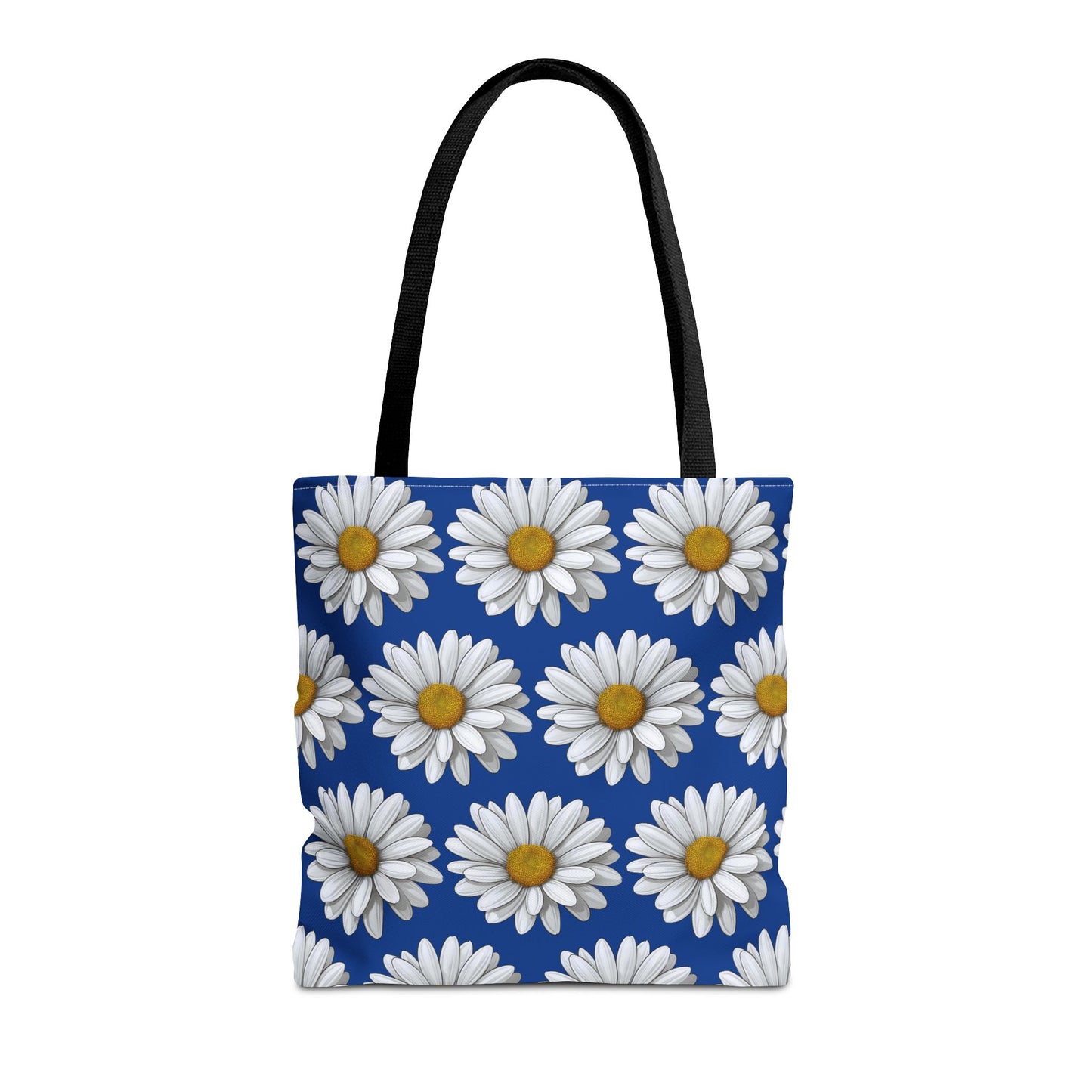 Daisy Tote Bag - White Floral Design Summer Fashion Accessory