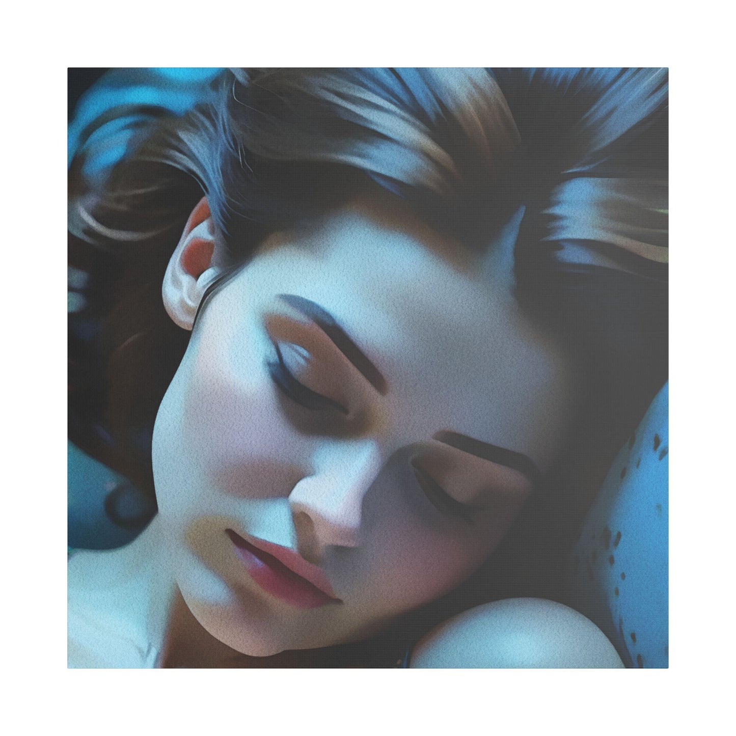 Dreamy Satin Canvas Print, Bedroom Wall Art, Feminine Decor, Gift for Her, Relaxing Artwork, Home Decor