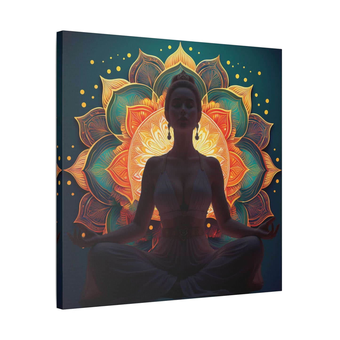 Meditative Canvas Wall Art, Spiritual Decor, Yoga Room Artwork, Holistic Gift, Mindfulness Home Decor