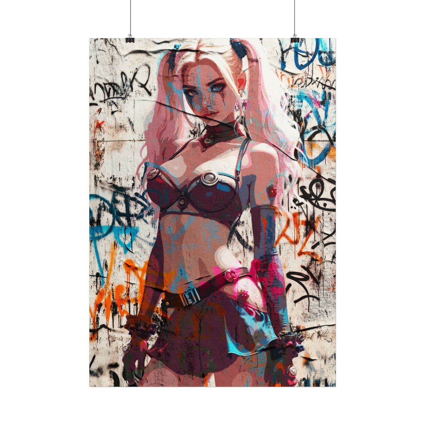 Vibrant Street Art Poster - Edgy Graphic Design for Home Decor (Pop Art)