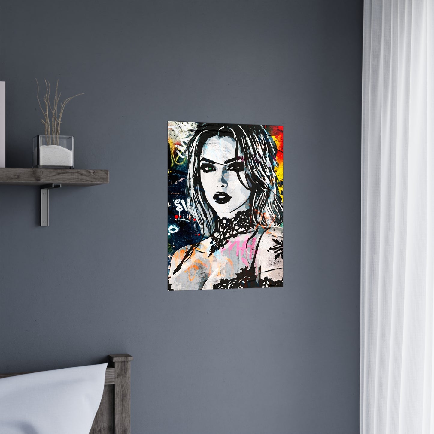 Urban Empress: Ignite Bold Confidence with Vibrant Street Art Elegance - Vibrant Matte Wall Art Posters, Urban Decor, Contemporary Home Design, Unique Gift for Art Lovers, Modern Wall Decor