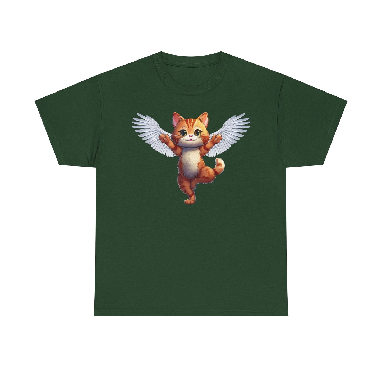 Cat Lovers Tee - Unisex Cotton " Every Cat Has Wings in Someone's Heart"