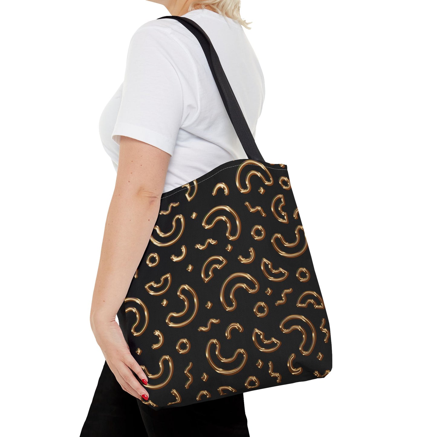 Gold Abstract Pattern Tote Bag - Stylish & Functional Everyday Accessory