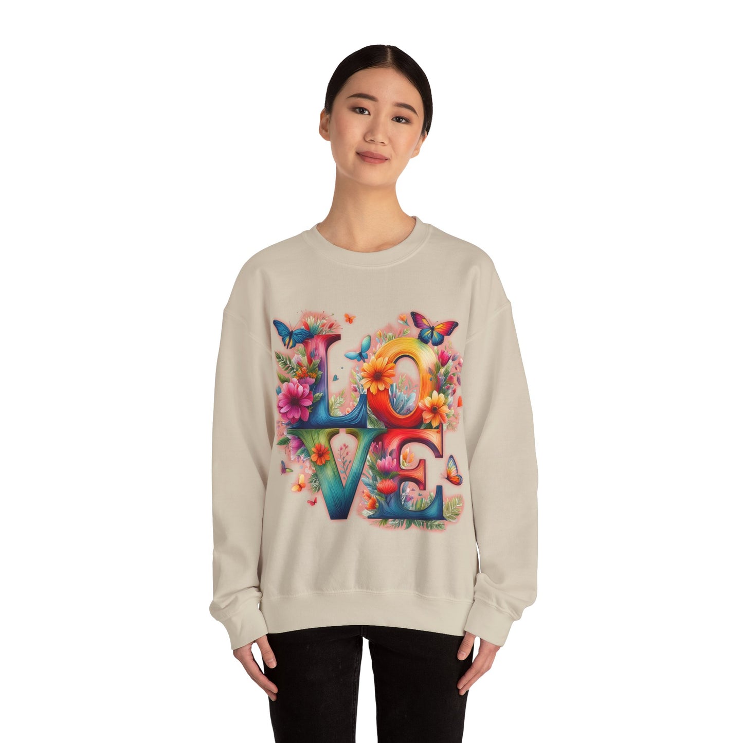 Blooming Love Design 2 - Unisex Sweatshirt for Valentines Day