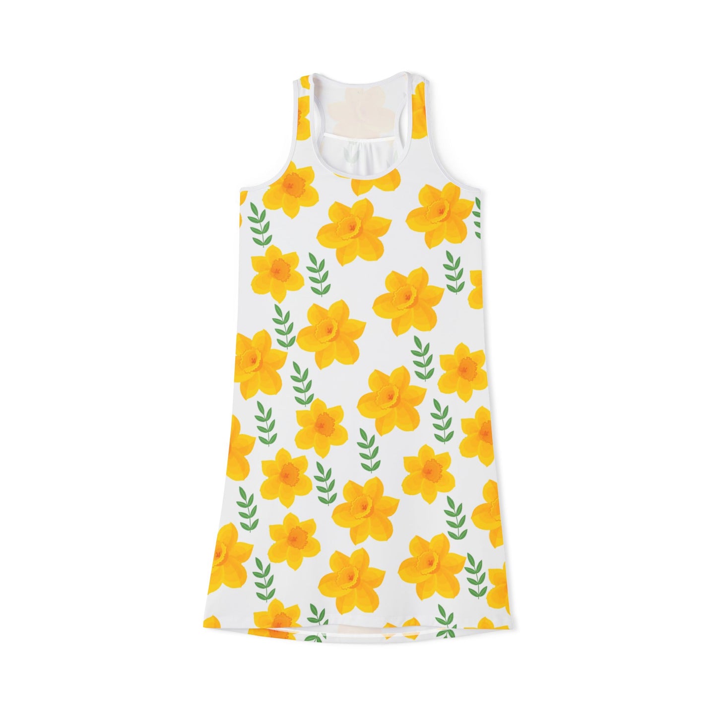 Bright Floral Racerback Dress - Perfect for Summer and Casual Outings