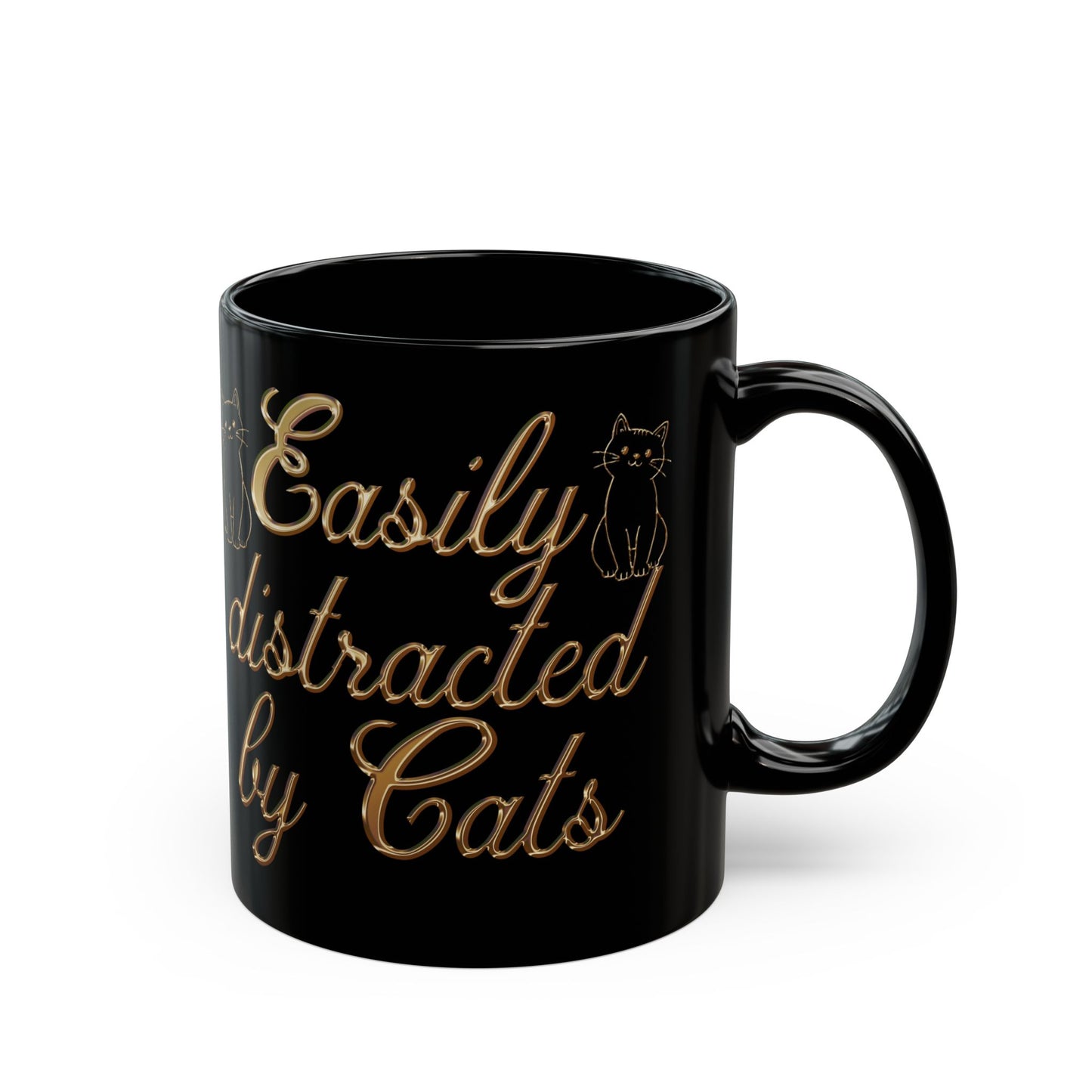 Easily Distracted by Cats Mug - Perfect Gift for Cat Lovers