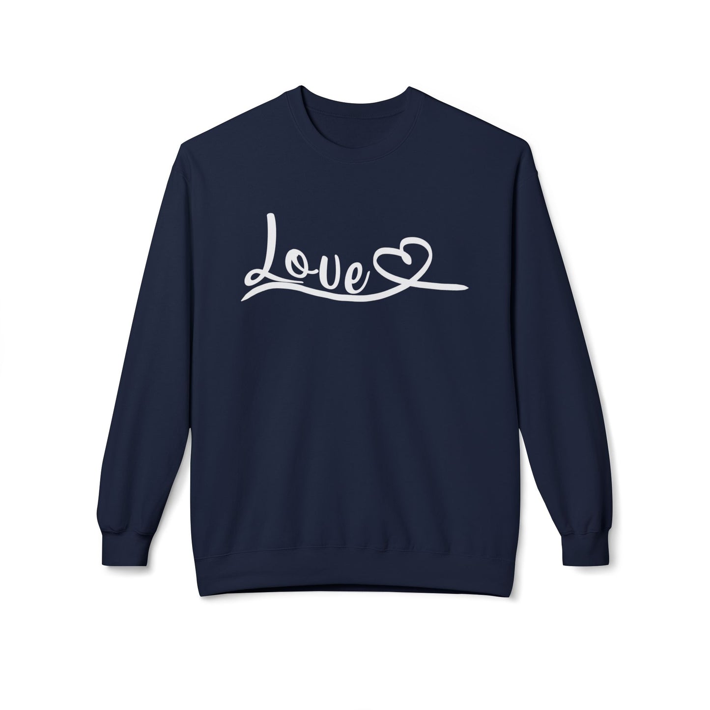 'Love' in Every Thread (Golden Logo) - Unisex Fleece Sweatshirt - Cozy & Stylish