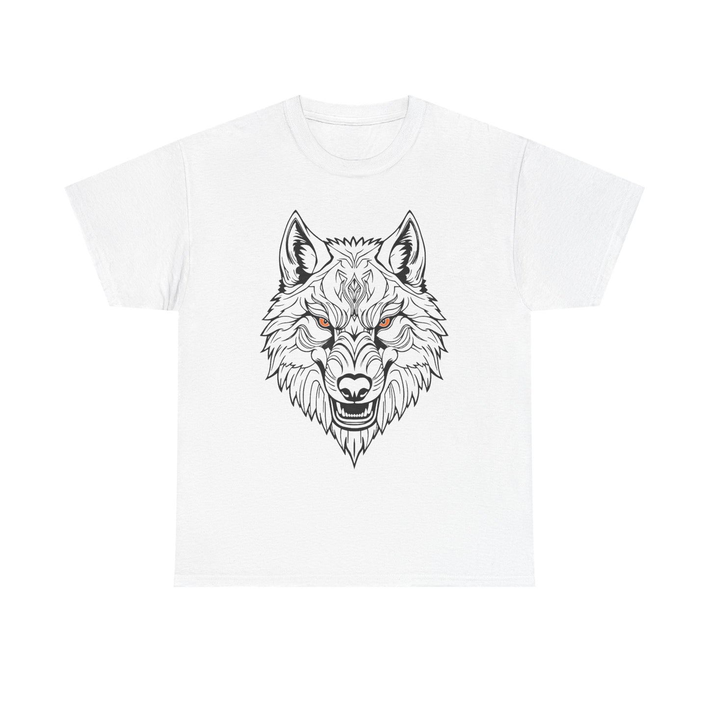 Fenrir Wolf Graphic Tee, Heavy Cotton Tee, Unisex Shirt, Animal Lover Gift, Graphic T-Shirt, Nature Inspired Apparel