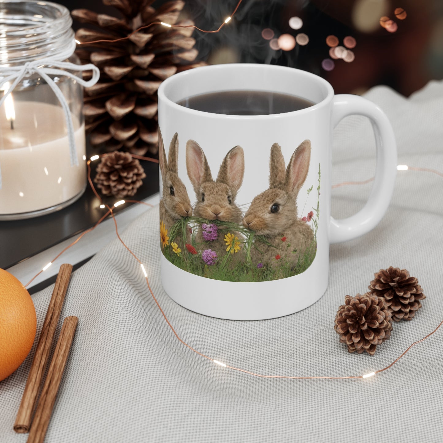 Mug - Happy Bunny Easter Ceramic Coffee Cup 11oz/15oz