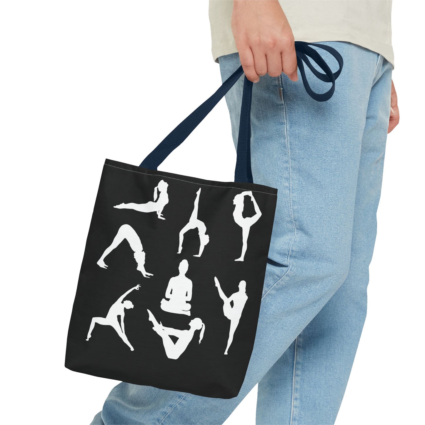 Yoga Tote Bag featuring YOGA Poses