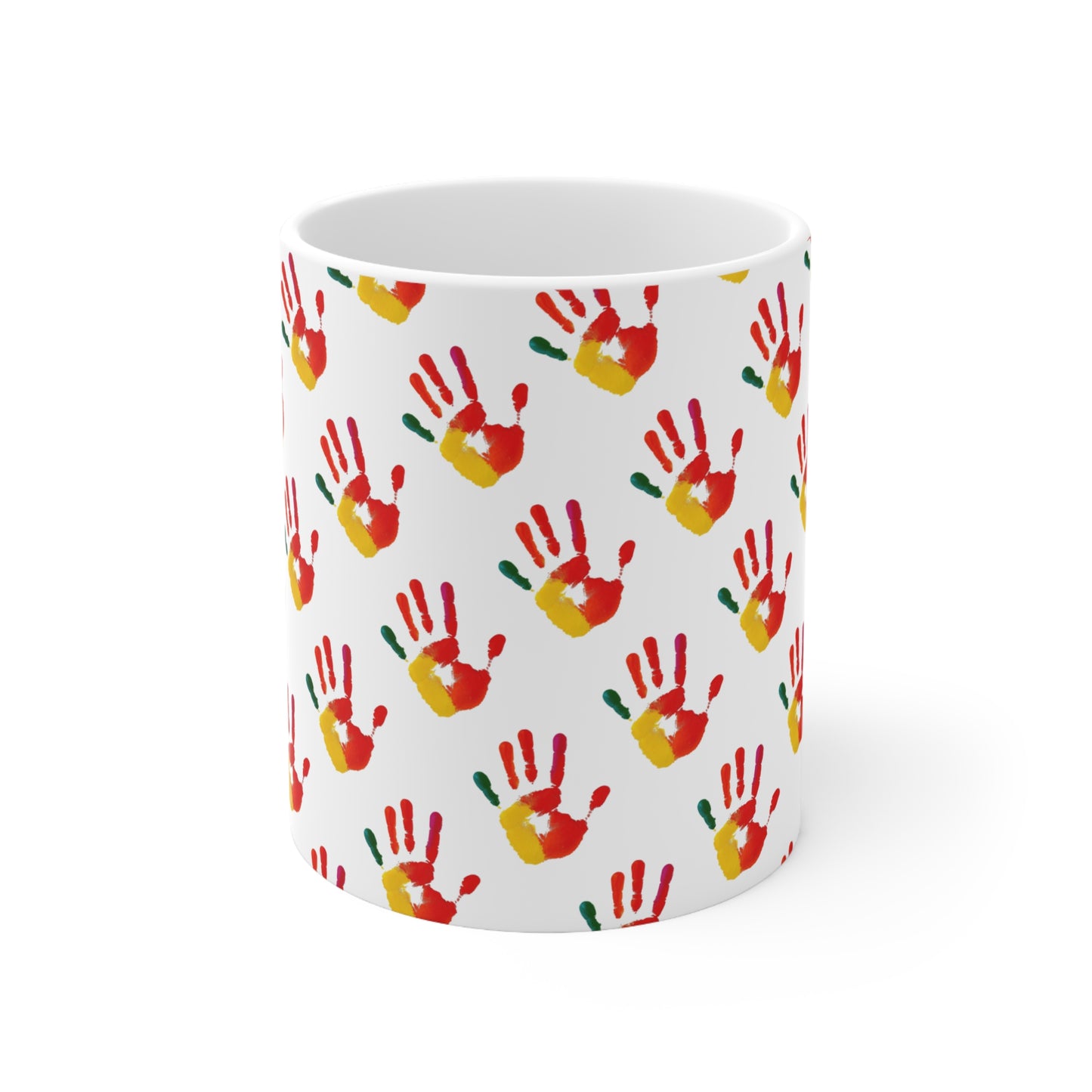 Mug - Colorful Handprints Coffee Cup 11oz/15oz