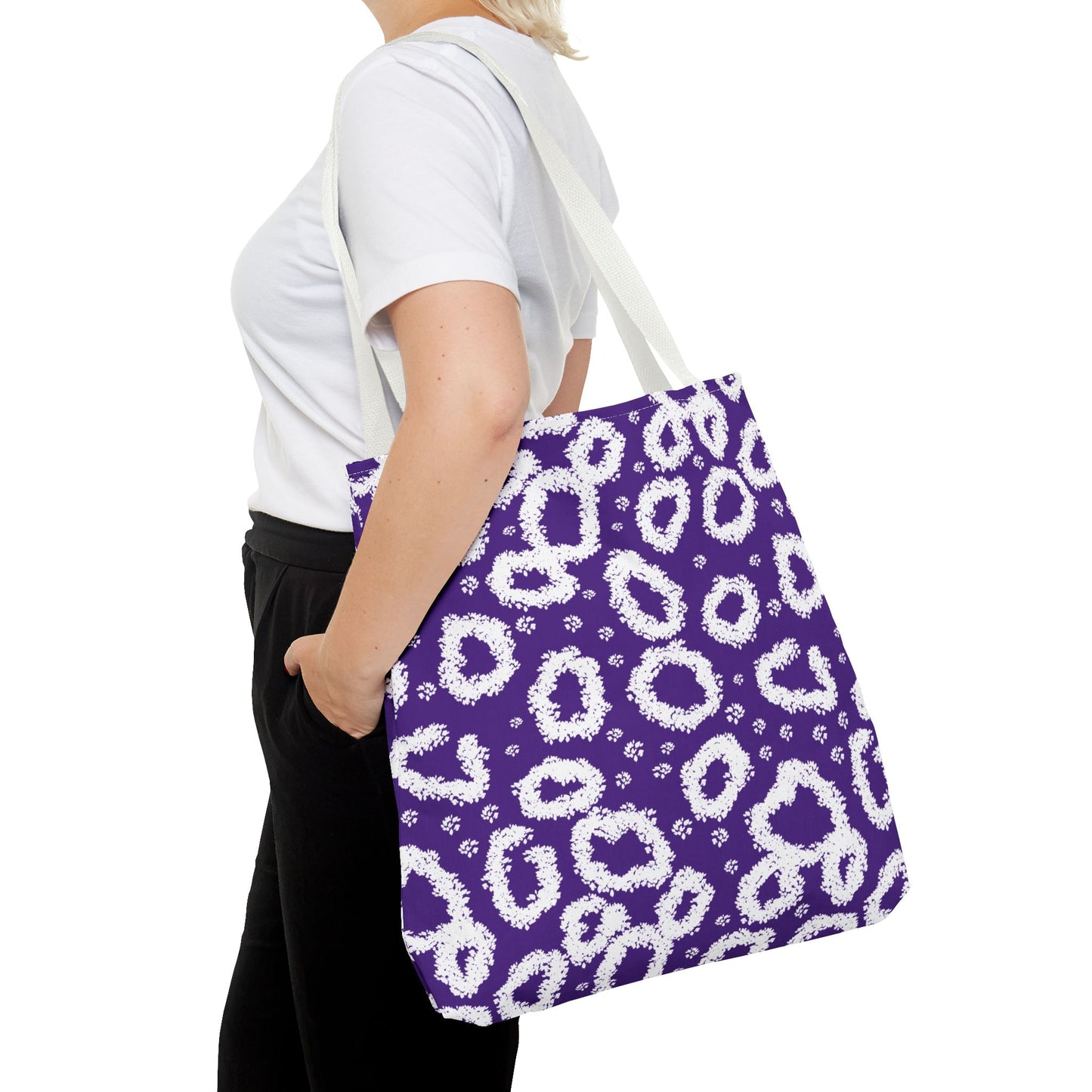 Purple Leopard Print Tote Bag - Stylish & Versatile for Everyday Use