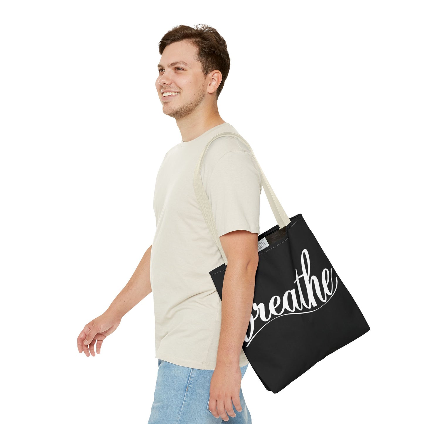 Inspirational 'Breathe' Tote Bag - Motivational Everyday Carry