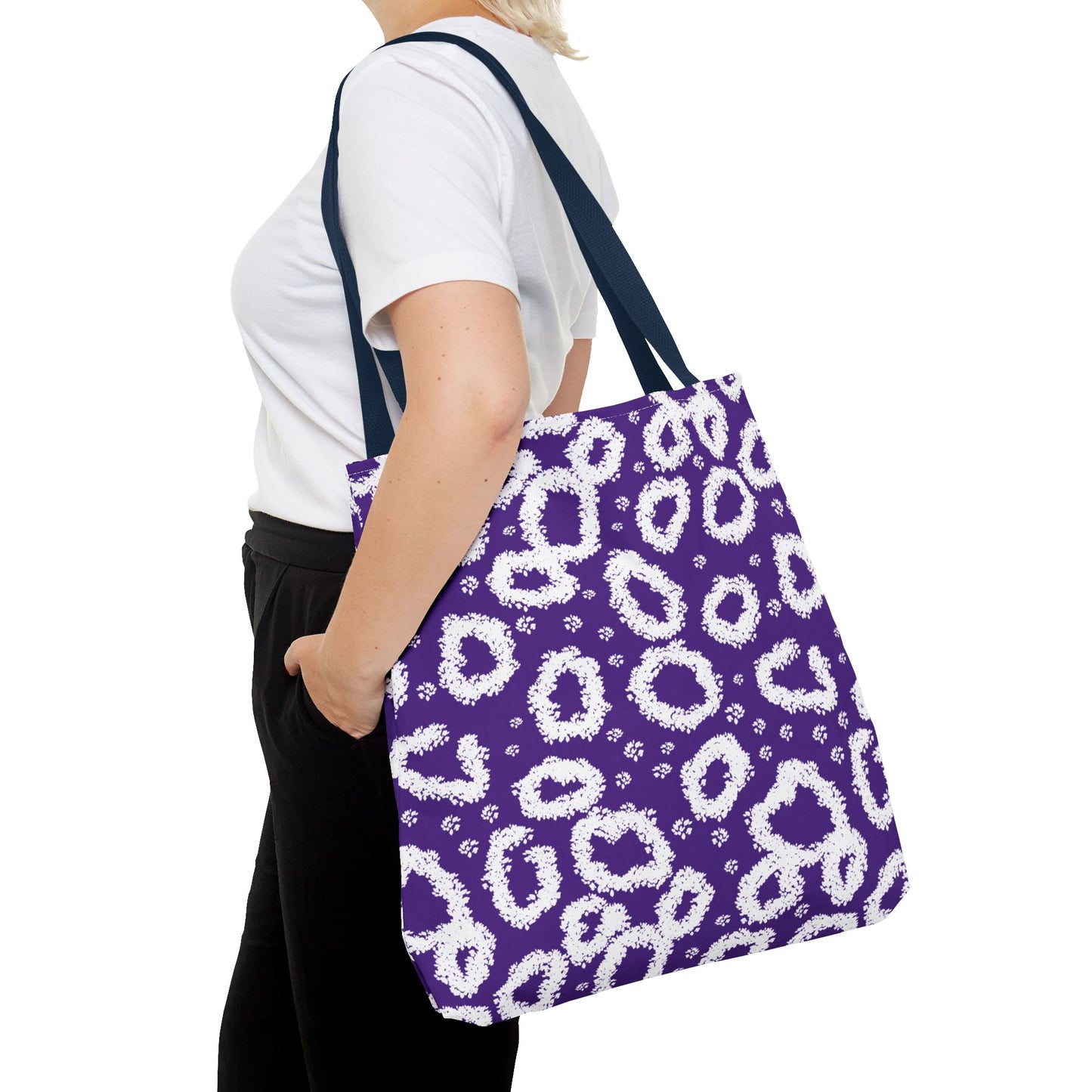 Purple Leopard Print Tote Bag - Stylish & Versatile for Everyday Use