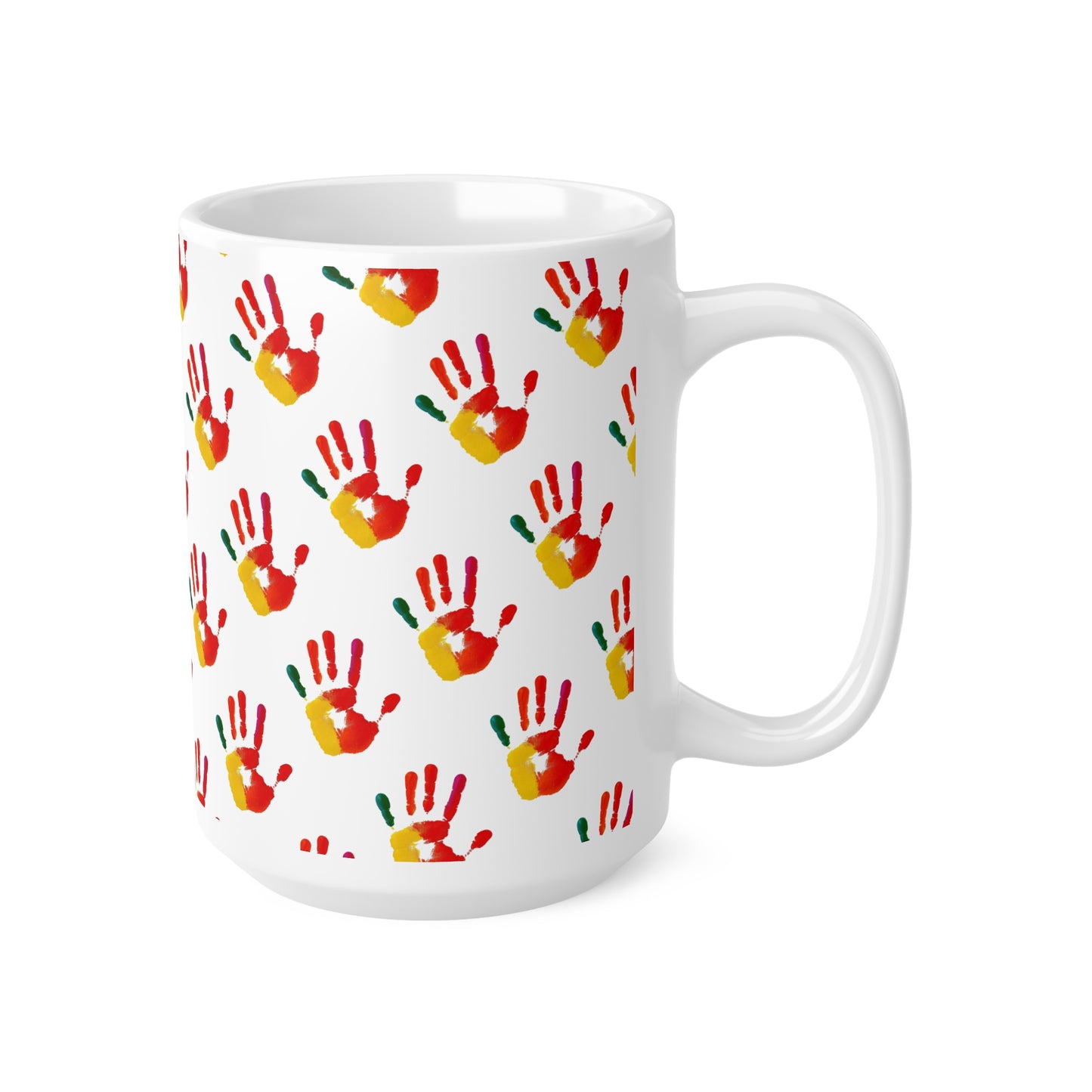 Mug - Colorful Handprints Coffee Cup 11oz/15oz