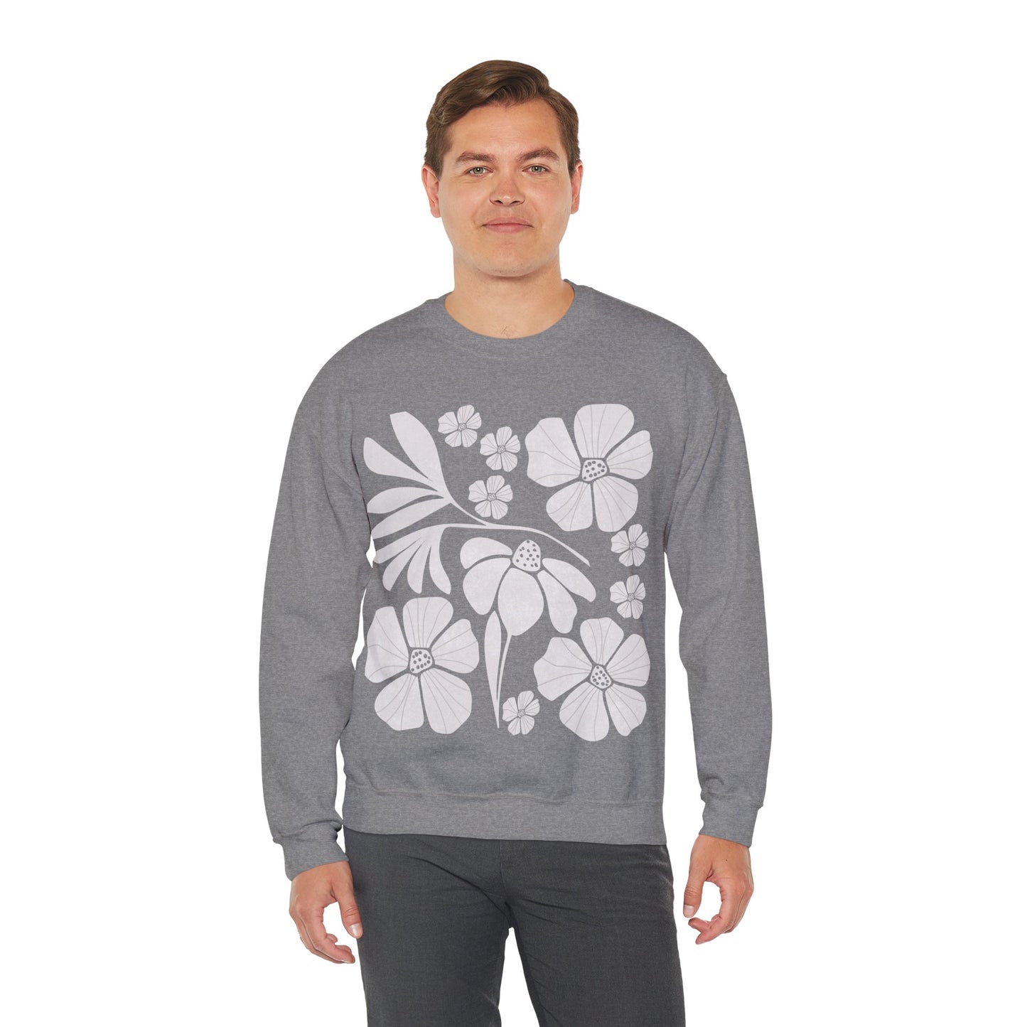 Boho Flower Crewneck Sweatshirt