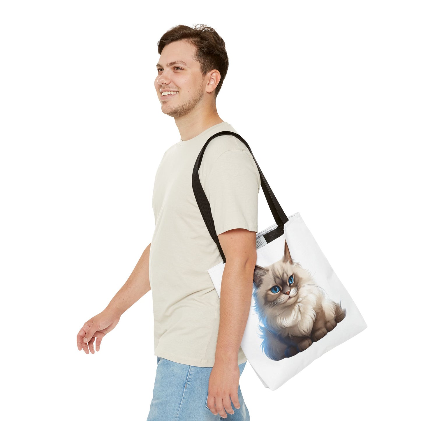 Ragdoll Cuteness Cat Illustration Tote Bag - Perfect for Pet Lovers