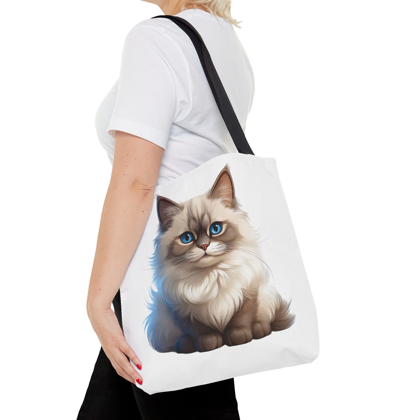 Ragdoll Cuteness Cat Illustration Tote Bag - Perfect for Pet Lovers