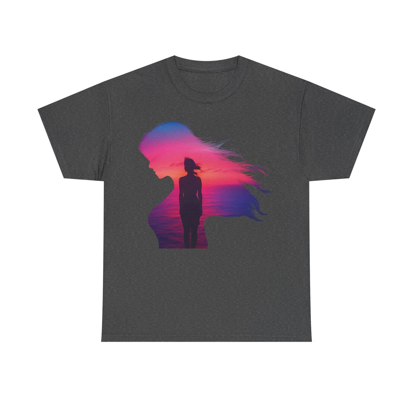Sunset Soul โ Where Color Meets Calm and Every Horizon Inspires ๐
โจ - Sunset Silhouette Tee, Unisex Cotton Shirt, Artistic Graphic T-Shirt, Casual Fashion Top, Gift for Nature Lovers