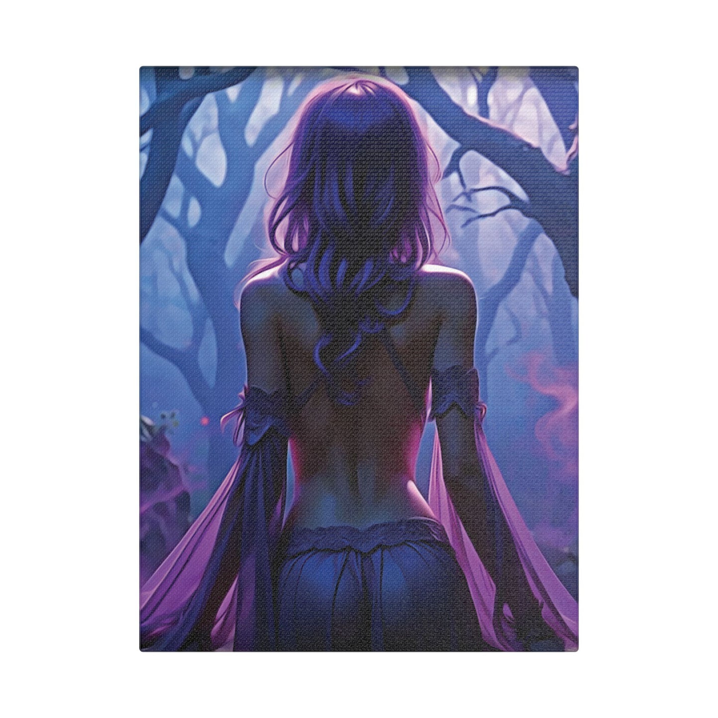 Whisper of the Mystic Woods β Where Magic Finds You π«οΈπ - Mystical Forest Satin Canvas Print, Wall Art Decor for Home, Bedroom, Gift for Fantasy Lovers, Unique Art Piece for Special Occasions