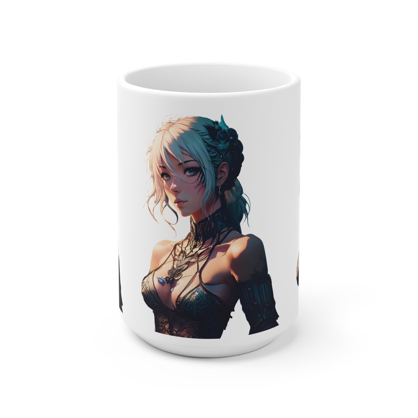 Anime / Manga-Inspired Ceramic Mug, Cat Girl Coffee Cup, Gift for Anime Lovers, Manga Mug, Unique Kawaii Drinkware