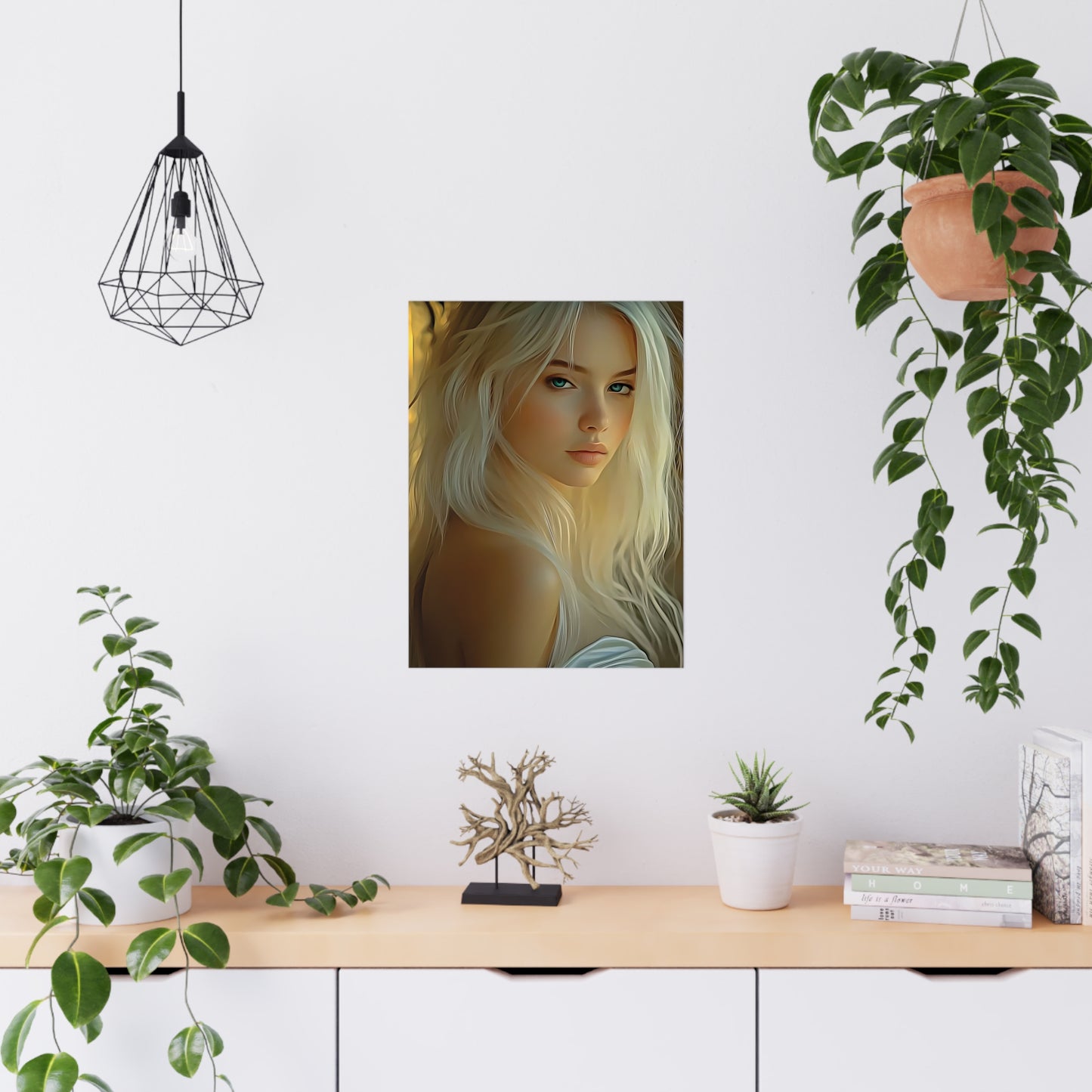 Golden Flow – Embrace the Light Within and Let It Shine 🌟✨ - Elegant Matte Poster Wall Art for Aesthetic Decor, Portrait Art Print, Modern Home Decor, Girl's Room Wall Decor, Gift Idea for Art Lovers