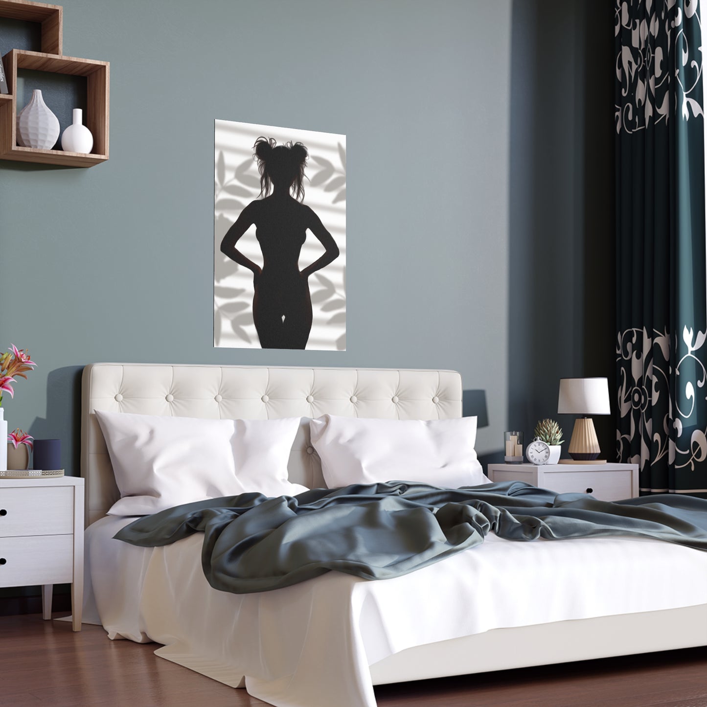 "Roxie" Confident Woman Silhouette Art Print - Empowerment Wall Decor - Silhouette Poster