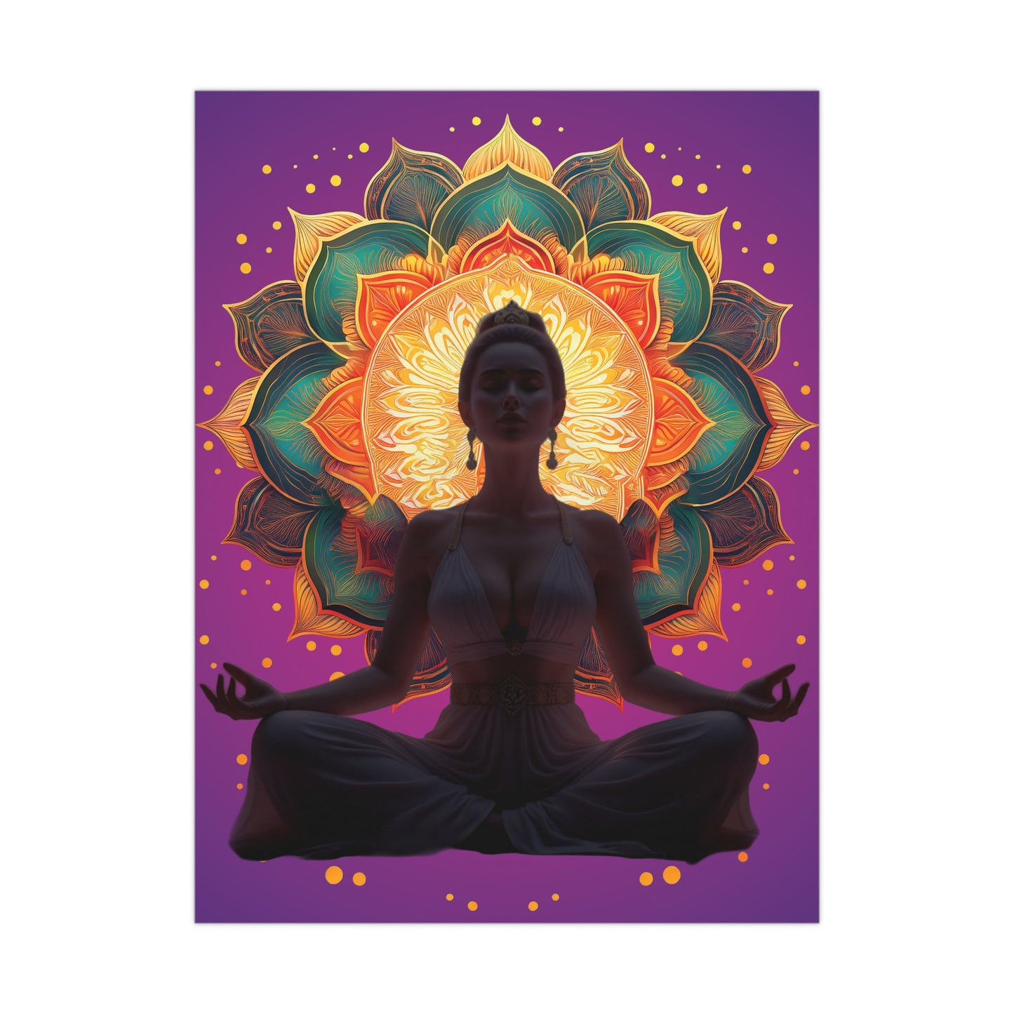 Meditation Wall Art, Spiritual Poster, Yoga Decor, Mindfulness Gift, Home Decor, Bohemian Artwork