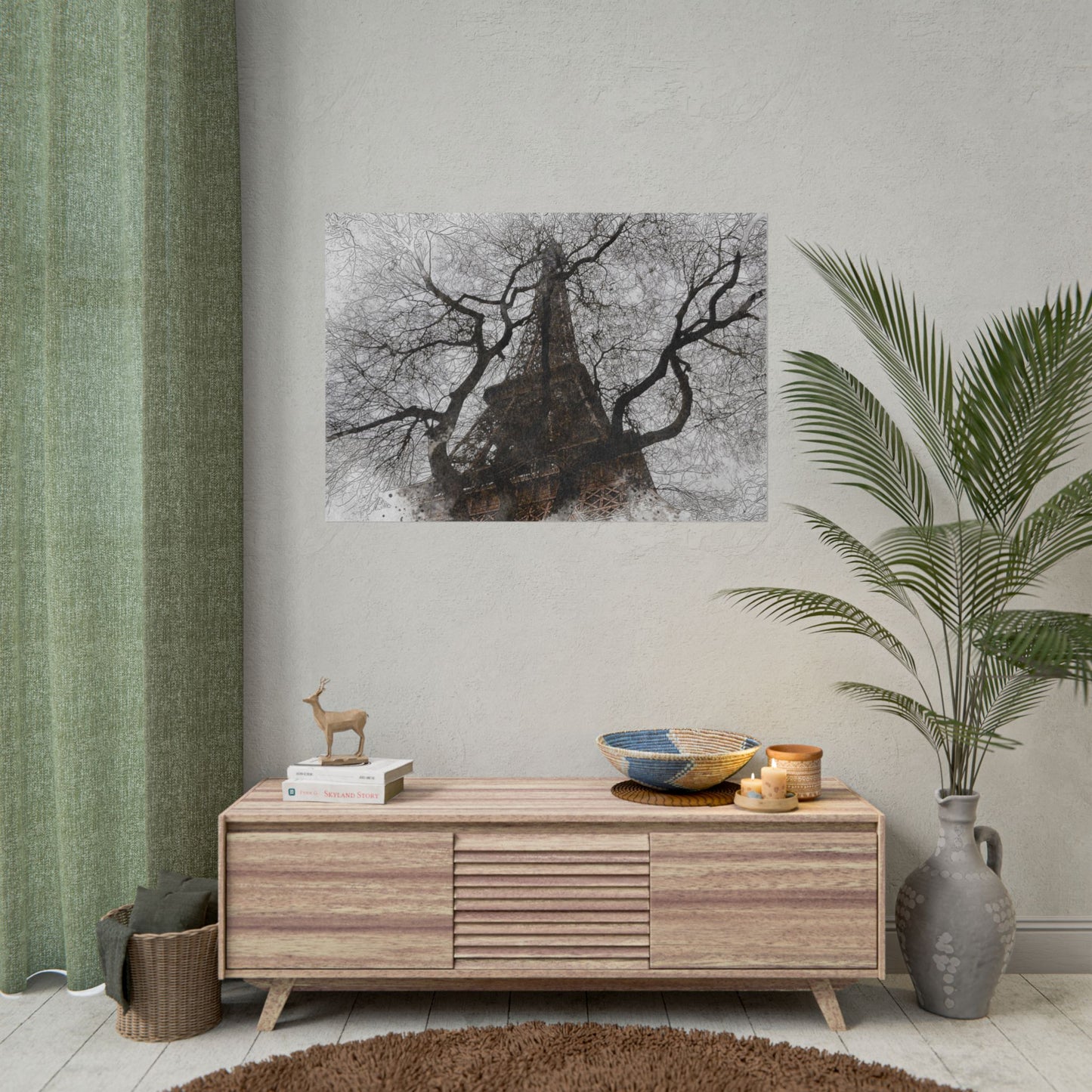 Eiffel Tower Abstract Rolled Poster - Artistic Wall Decor for Home & Office