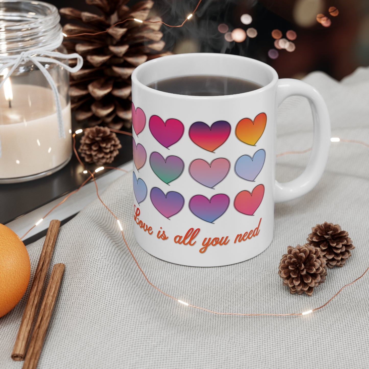 Mug - 'Love is all you need' Design Coffee Cup for Valentine's Day