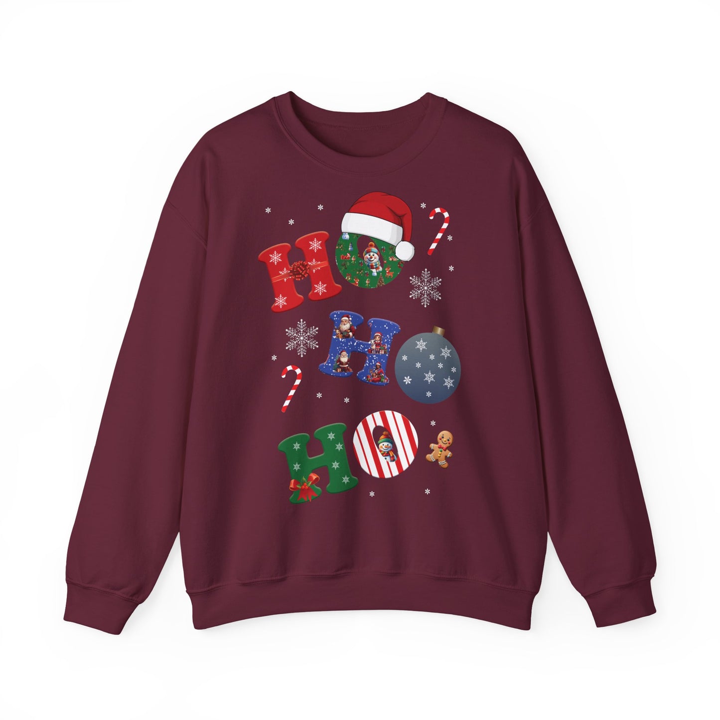 🎄Joy Stacked: A Tower of Holiday Cheer - Festive Crewneck Sweatshirt with Holiday Cheer, Cozy Winter Sweater, Christmas Gift, Unisex Holiday Apparel, Comfortable Loungewear
