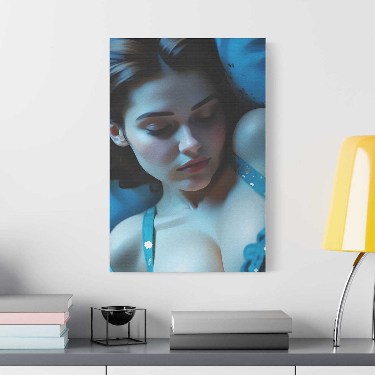 Dreamy Satin Canvas Print, Bedroom Wall Art, Feminine Decor, Gift for Her, Relaxing Artwork, Home Decor