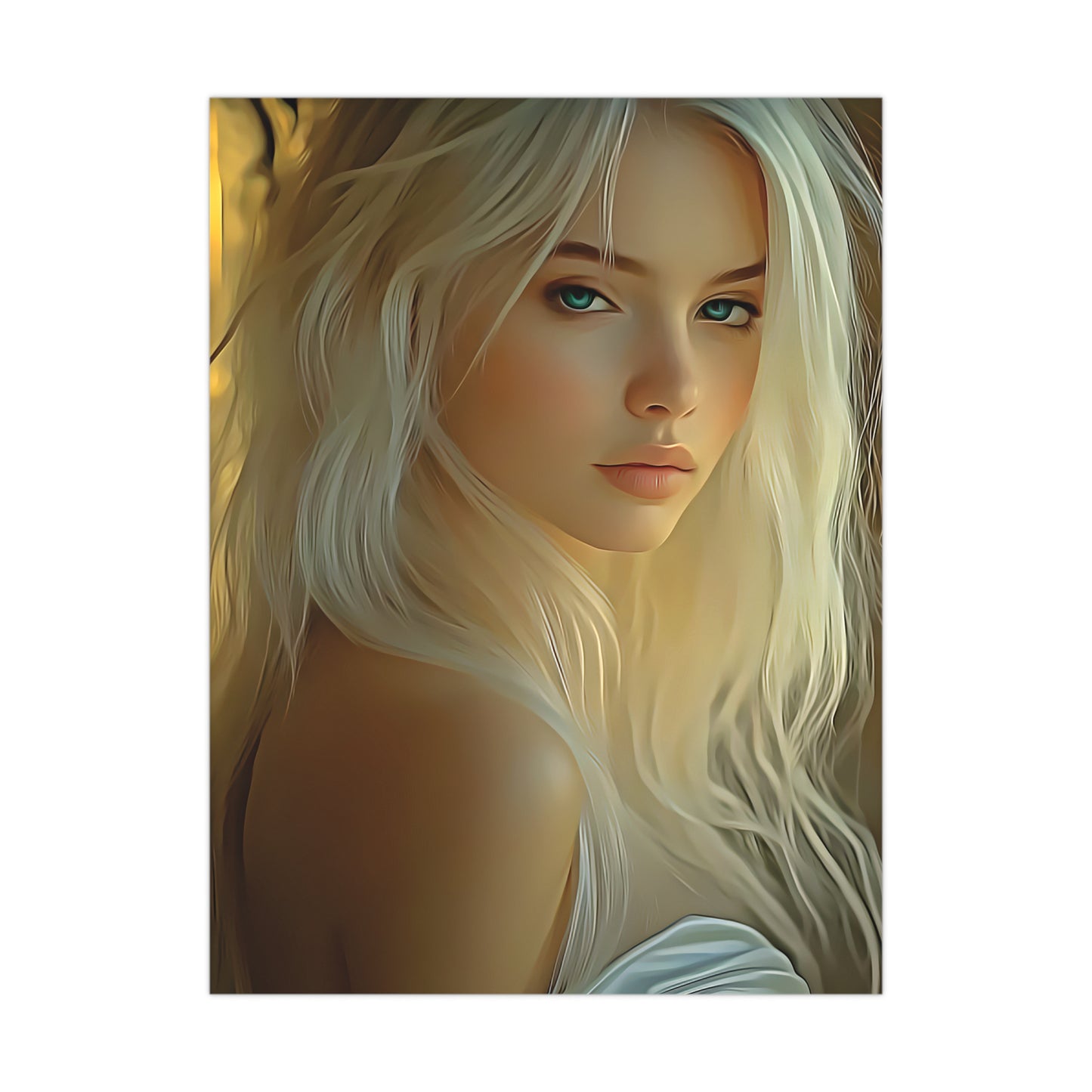 Golden Flow – Embrace the Light Within and Let It Shine 🌟✨ - Elegant Matte Poster Wall Art for Aesthetic Decor, Portrait Art Print, Modern Home Decor, Girl's Room Wall Decor, Gift Idea for Art Lovers