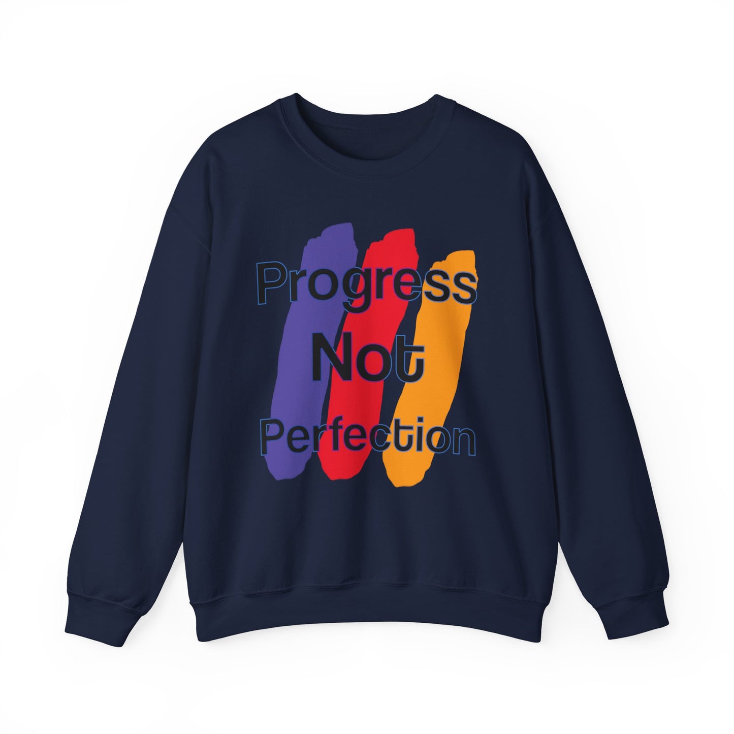 Wear the Win β Progress Is the Real Power ππ¨ - Progress Not Perfection Sweatshirt, Cozy Crewneck Pullover, Motivational Gift, Casual Fashion, Positive Affirmation Clothing