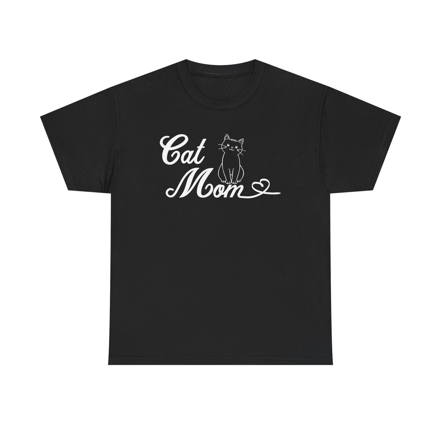 Cat Mom Unisex Heavy Cotton Tee - Perfect Gift for Cat Lovers