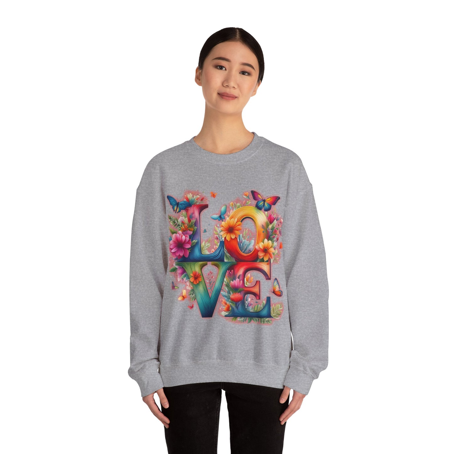 Blooming Love Design 2 - Unisex Sweatshirt for Valentines Day