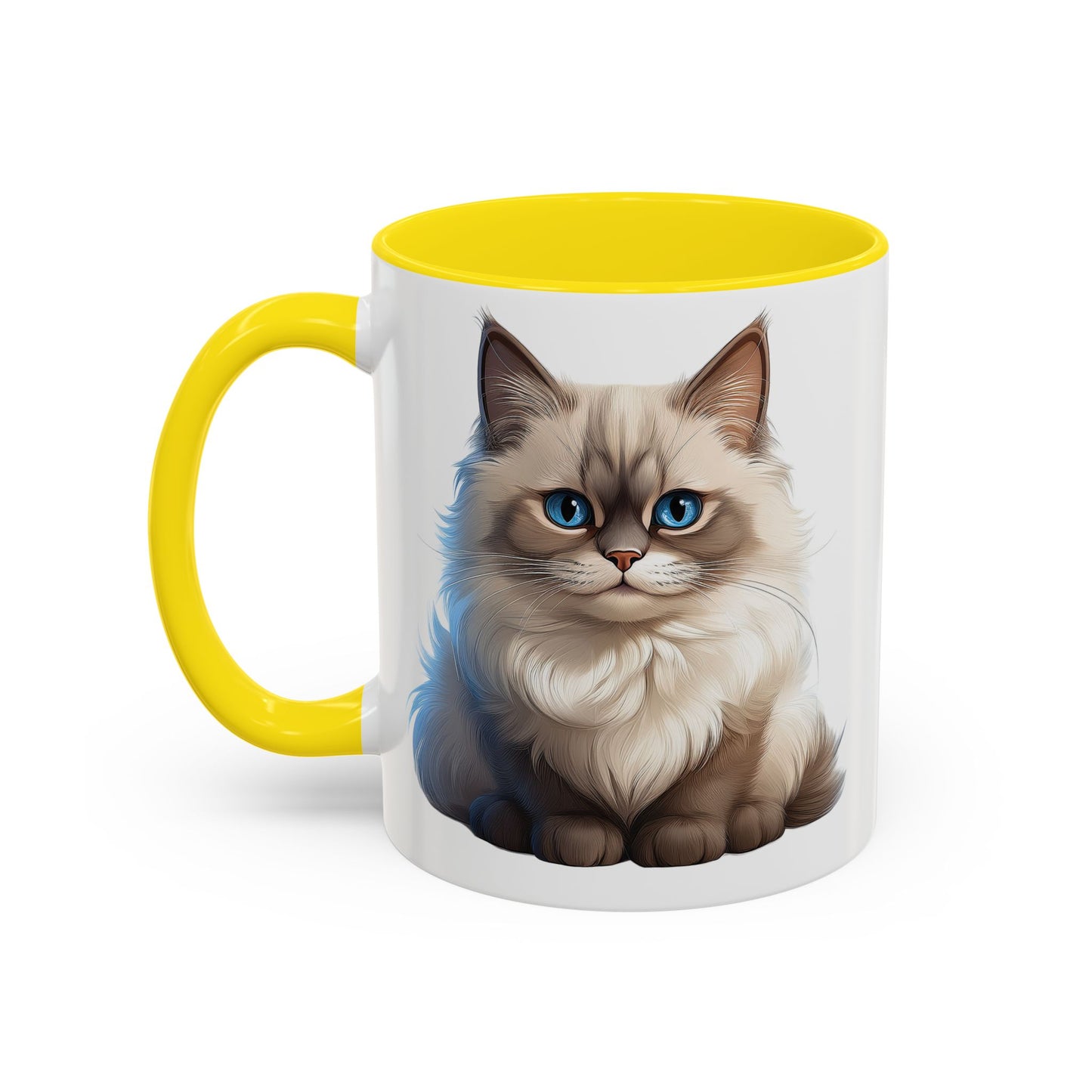 Ragdoll Cuteness Cat Accent Coffee Mug - Perfect for Pet Lovers