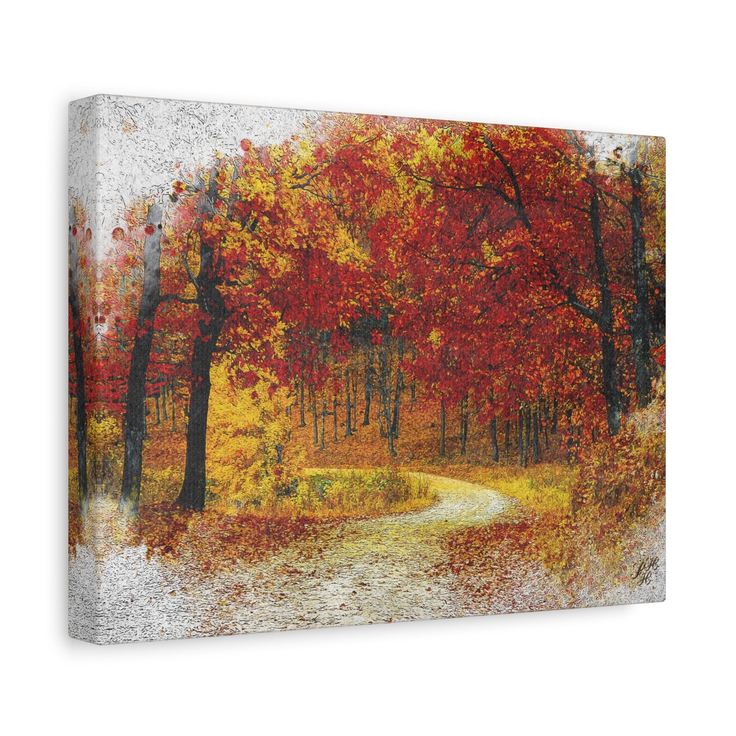 Autumn Landscape Canvas Wall Art - Vibrant Fall Decor for Home