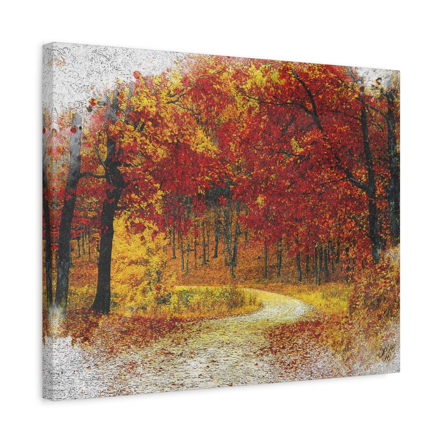 Autumn Landscape Canvas Wall Art - Vibrant Fall Decor for Home