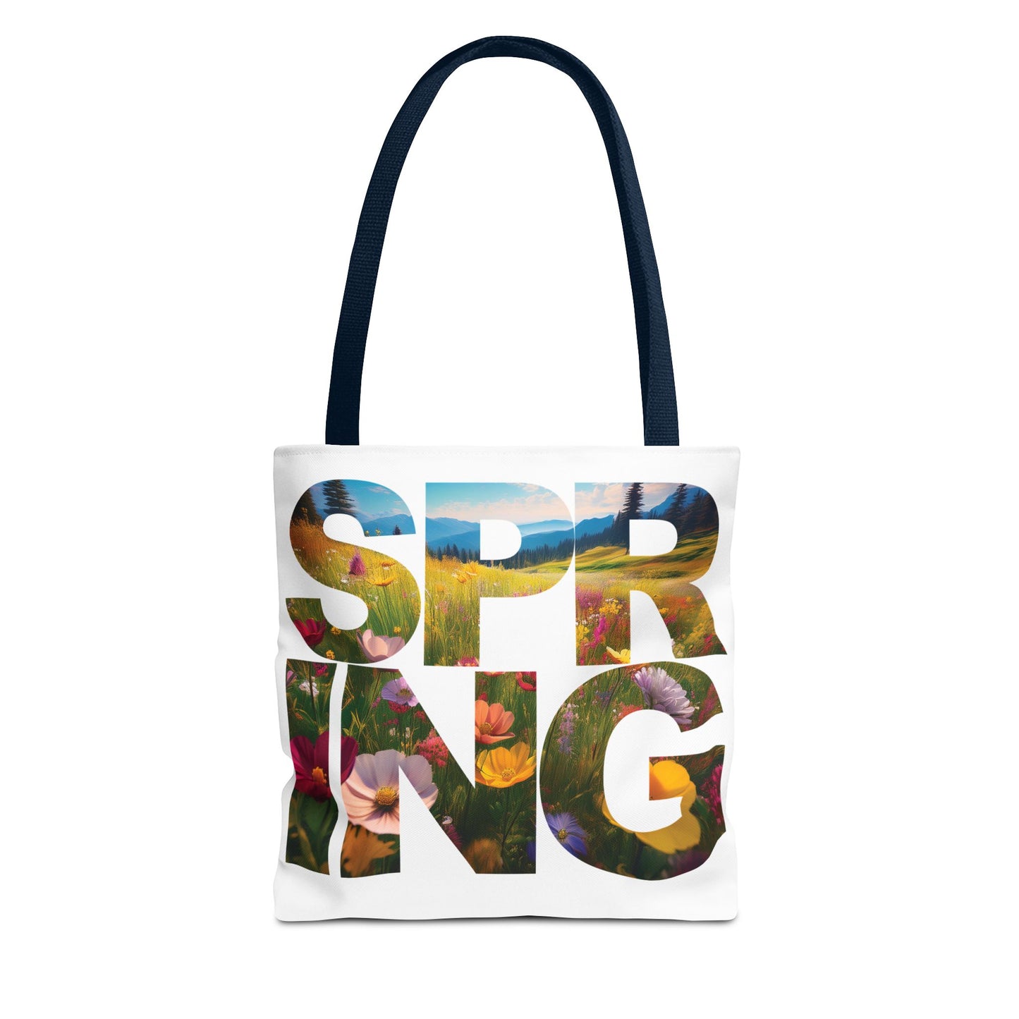 Spring Tote Bag - Spring Meadow Flower Design