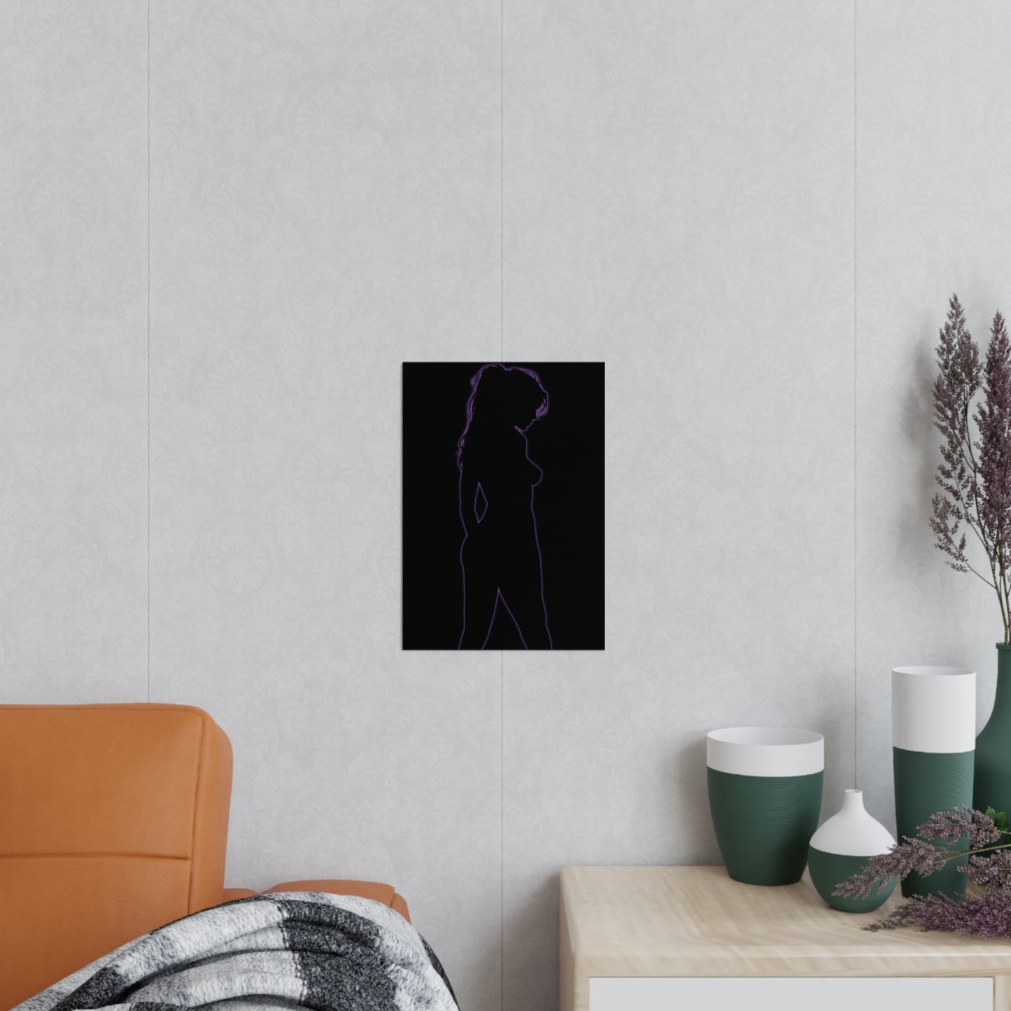 Elegant Silhouette Wall Art, Minimalist Portrait Poster, Modern Home Décor, Gallery Wall Artwork, Bedroom Decoration, Gift Idea