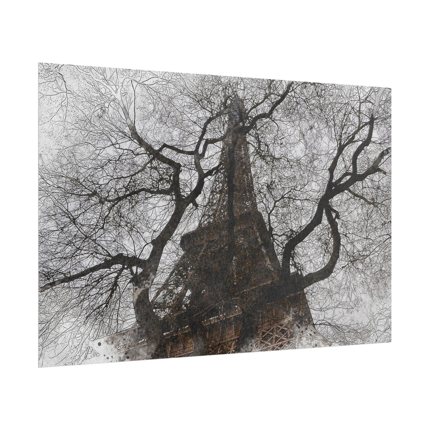 Eiffel Tower Abstract Rolled Poster - Artistic Wall Decor for Home & Office