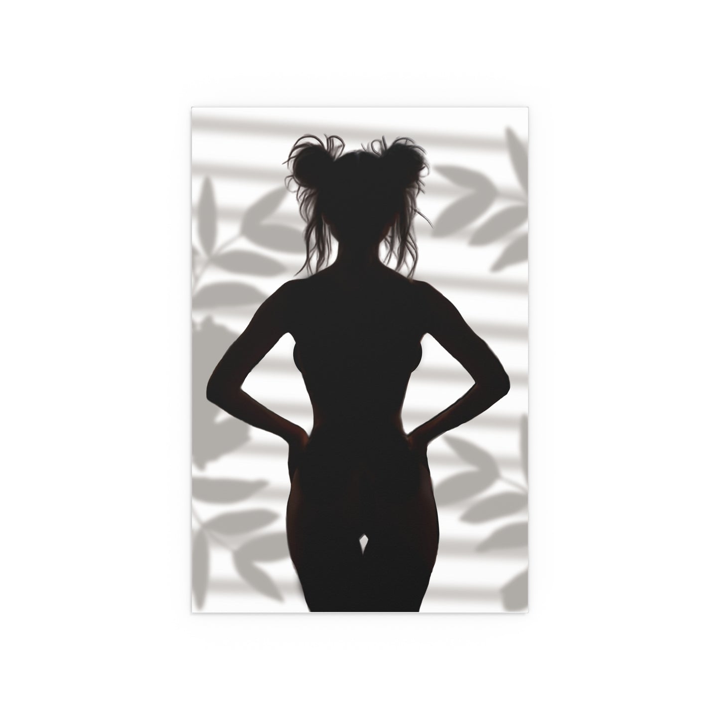 "Roxie" Confident Woman Silhouette Art Print - Empowerment Wall Decor - Silhouette Poster