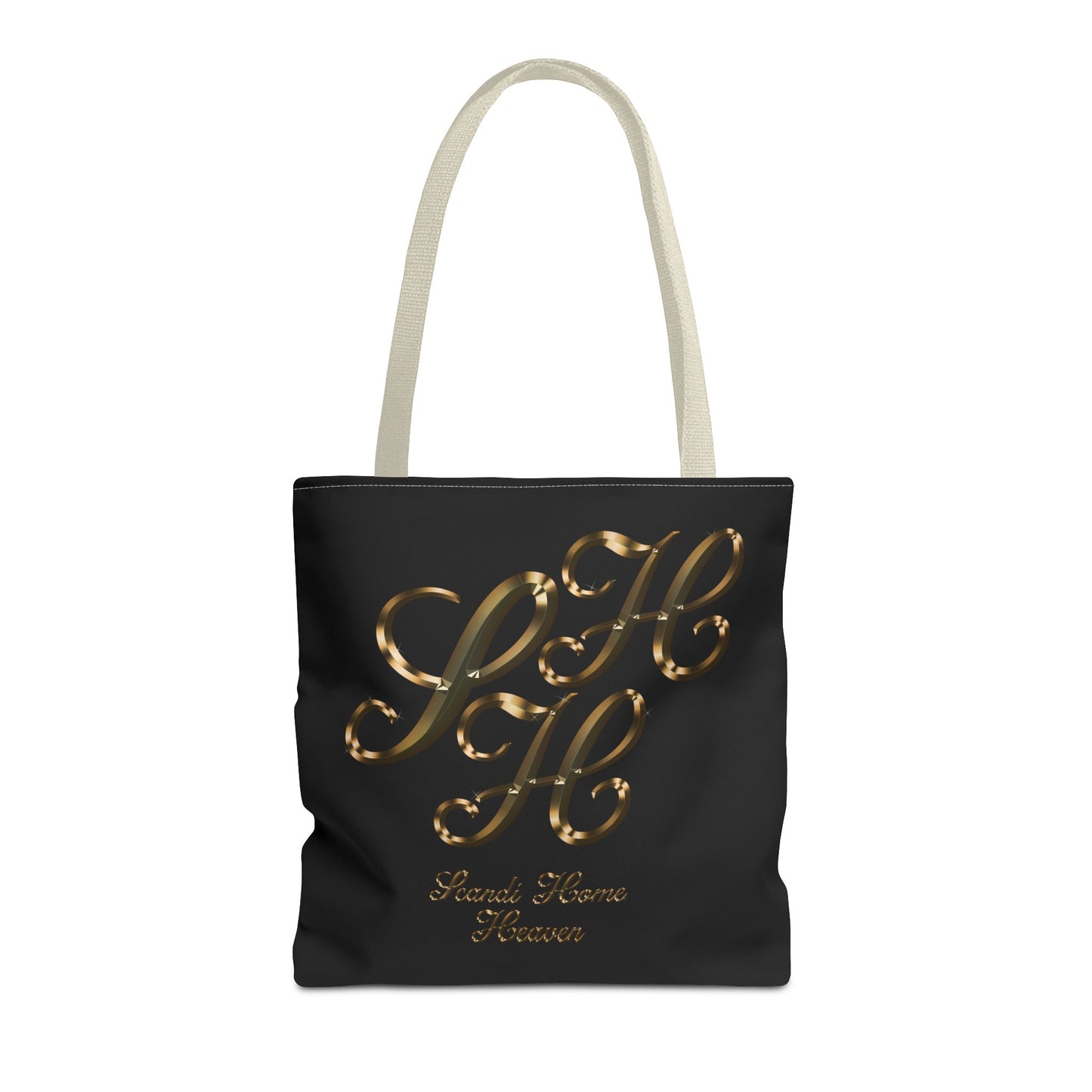 Tote Bag - Golden colored Scandi Home Heaven Designer Logo