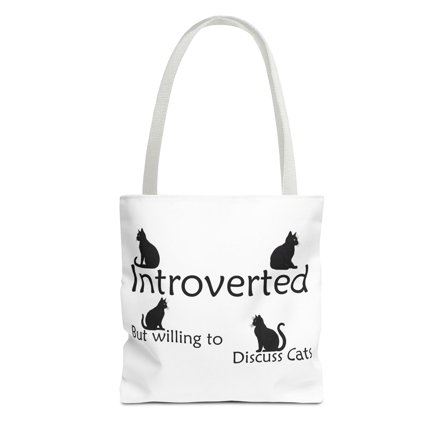 Cat Tote Bag: Introverted, but willing to discuss cats